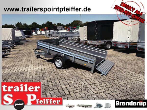 Brenderup 2300 SUB 750 - 302 x 153 x 40 Vorder und Rückwand klappbar - Einachser ungebremst 750 KG - kippbar