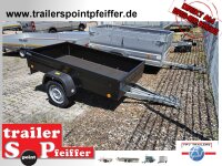 TPV TL-EU2 - SCHWARZ - pulverbeschichtet - Anhänger 750 kg - UE - 100 KM/H - Zurrösen - 13 pol. Stecker