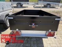 TPV TL-EU2 - SCHWARZ - pulverbeschichtet - Anhänger 750 kg - UE - 100 KM/H - Zurrösen - 13 pol. Stecker