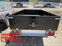 TPV TL-EU2 - Tieflader Anhänger - 750 kg - SCHWARZ - pulverbeschichtet - ungebremst - 100 KM/H - Zurrösen - 13 pol. Stecker