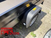 TPV TL-EU2 - Tieflader Anhänger - 750 kg - SCHWARZ - pulverbeschichtet - ungebremst - 100 KM/H - Zurrösen - 13 pol. Stecker