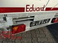 Gebraucht I  EDUARD 3318 -GD- 3-Seitenkipper, Auffahrschienen, Bordwände 40cm -2700kg- E & H-Pumpe - Lfh: 63cm -195/50R13 mit Hochplane SP-Line  - Schiebeplanen - Heckrollo - 100 KM/H uvm
