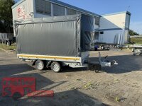 Gebraucht I  EDUARD 3318 -GD- 3-Seitenkipper, Auffahrschienen, Bordwände 40cm -2700kg- E & H-Pumpe - Lfh: 63cm -195/50R13 mit Hochplane SP-Line  - Schiebeplanen - Heckrollo - 100 KM/H uvm