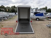 BLYSS ALU Kofferanhänger FL1331HC - 310x160x180cm - 100 KM/H - Tür/Rampe Kombination - Stützen - POLY Bug und Haube