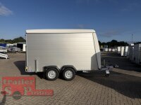 BLYSS ALU Kofferanhänger FL2736HTC ALU - 360x160x180cm - 100 KM/H - Tür/Rampe Kombination - Stützen - POLY Bug und Haube