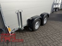 BLYSS ALU Kofferanhänger FL2736HTC ALU - 360x160x180cm - 100 KM/H - Tür/Rampe Kombination - Stützen - POLY Bug und Haube