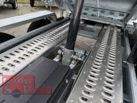 Lorries PW35-3016 3,5T Dumper Mulde - Muldenanhänger Kippmulde 3500 KG / E-Pumpe - ALU Rampen - Stützen