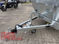 Lorries PW35-3016 3,5T Dumper Mulde - Muldenanhänger Kippmulde 3500 KG / E-Pumpe - ALU Rampen - Stützen