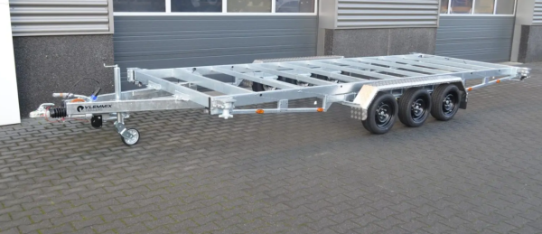 Vlemmix 20FT Container Anhänger 3500 KG Plattform 600x244 - 3 x Achse je 1350 KG TWISTLOCK