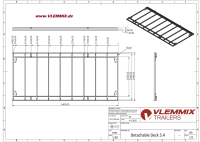 Vlemmix Wechselpritsche Anhänger 3500 KG Plattform 540x244 - 2 x Achse je 1800 KG