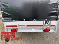ABVERKAUF EDUARD 4018 -GD- Hochlader, Bordwände 30cm -2000kg- Lfh: 72cm -155/80R13 mit Hochplane N-Line Stahl - Gestell - Giebeldach
