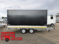 ABVERKAUF EDUARD 4018 -GD- Hochlader, Bordwände 30cm -2000kg- Lfh: 72cm -155/80R13 mit Hochplane N-Line Stahl - Gestell - Giebeldach