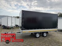 ABVERKAUF EDUARD 4018 -GD- Hochlader, Bordwände 30cm -2000kg- Lfh: 72cm -155/80R13 mit Hochplane N-Line Stahl - Gestell - Giebeldach