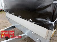 ABVERKAUF EDUARD 4018 -GD- Hochlader, Bordwände 30cm -2000kg- Lfh: 72cm -155/80R13 mit Hochplane N-Line Stahl - Gestell - Giebeldach