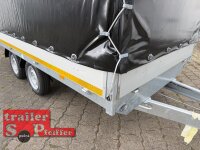 ABVERKAUF EDUARD 4018 -GD- Hochlader, Bordwände 30cm -2000kg- Lfh: 72cm -155/80R13 mit Hochplane N-Line Stahl - Gestell - Giebeldach