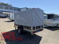 martz HOLZ 264 - 750 kg Anhänger - 264 x 126  - Reling mit ECO Hochplane 140 cm Innenhöhe - SB