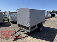 martz HOLZ 264 - 750 kg Anhänger - 264 x 126  - Reling mit ECO Hochplane 140 cm Innenhöhe - SB