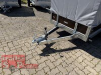 martz HOLZ 264 - 750 kg Anhänger - 264 x 126  - Reling mit ECO Hochplane 140 cm Innenhöhe - SB