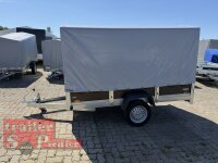 martz HOLZ 264 - 750 kg Anhänger - 264 x 126  - Reling mit ECO Hochplane 140 cm Innenhöhe - SB