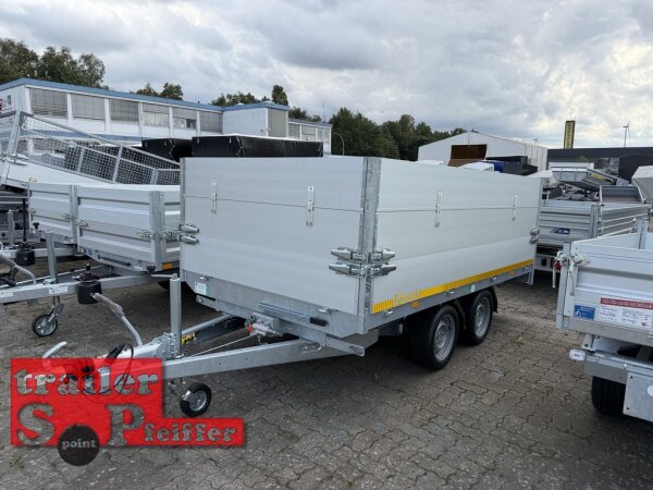 Tageszulassung I  EDUARD 3118 -GD- Heckkipper, Bordwände 30cm -2700kg- E & H-Pumpe - Lfh: 63cm -195/50R13 mit Aufsatzwände 60 cm