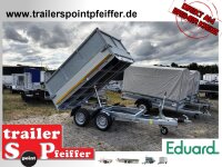 EDUARD 2615 -GD- Heckkipper, Bordwände 30cm -2000kg- H-Pumpe - Lfh: 63cm -195/50R13 mit Stahl - Kastenaufsatz