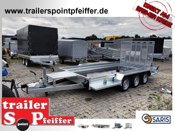 Saris MG 400 182 3500 3 S Tieflader Baumaschinentransporter TRIDEM mit Heckrampe