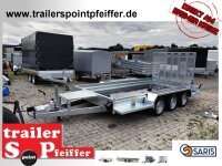 Saris MG 400 182 3500 3 S Tieflader Baumaschinentransporter TRIDEM mit Heckrampe