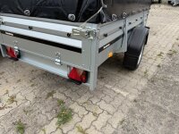 Aussteller / Brenderup 2260 SUB 750 - 258 x 128 x 40 Vorder und Rückwand klappbar - ungebremst 750 KG mit Hochplane SP-Line und Stützrad
