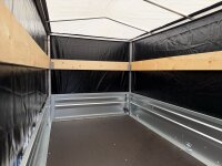 Aussteller / Brenderup 2260 SUB 750 - 258 x 128 x 40 Vorder und Rückwand klappbar - ungebremst 750 KG mit Hochplane SP-Line und Stützrad