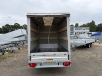 Aussteller / HUMBAUR HA 133015  KV ALU 1300 kg gebremst 303 x 150 mit Hochplane SP-Line - Heckrollo