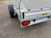 Aussteller / HUMBAUR HA 133015  KV ALU 1300 kg gebremst 303 x 150 mit Hochplane SP-Line - Heckrollo