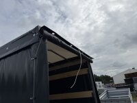 Aussteller /  EDUARD 3318 -GD- Hochlader, Bordwände 30cm -2000kg- Lfh: 72cm -155R13 mit Hochplane SP-Line vorne RUND - Schiebeplane beidseitig - Heckrollo
