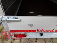 Aussteller / EDUARD 4020 -GD- Hochlader, Bordwände 30cm -2700kg- Lfh: 63cm -195/50R13 mit Hochplane SP-Line mit Rollfix beidseitig