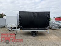 Saris PL 256 150 1500 1 BLACK EDITION - 1500 KG Hochlader - Pritsche - 256 x 150 - Ladehöhe: 66 cm - Hochplane SP-Line BLACK Bill 2R / Spitzdach