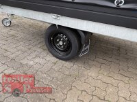 Saris PL 256 150 1500 1 BLACK EDITION - 1500 KG Hochlader - Pritsche - 256 x 150 - Ladehöhe: 66 cm - Hochplane SP-Line BLACK Bill 2R / Spitzdach