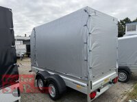 Aussteller /  HUMBAUR HA 203015  KV ALU 2000 kg gebremst 303 x 150 mit Hochplane SP-Line ÖKO Schräge