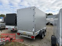 Aussteller /  HUMBAUR HA 203015  KV ALU 2000 kg gebremst 303 x 150 mit Hochplane SP-Line ÖKO Schräge