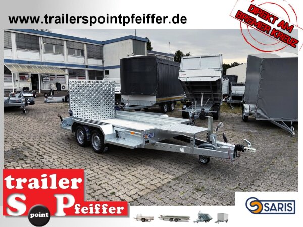 Saris MG 300 152 3000 2 S  VOLLALUBODEN - Tieflader Baumaschinentransporter mit Heckrampe