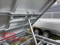 Aussteller / HUMBAUR HTK 3000.31 I 314 x 175 I 3000 KG I Dreiseitenkipper mit E-Pumpe - Rampenschacht  mit ALU Bordwandaufsatz 35 cm - Rundknöpfe für Netz, etc.