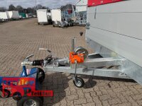 Aussteller / EDUARD 5022 -GD- Hochlader, Auffahrschienen & Winde, Bordwände 30cm -3500kg- Lfh: 63cm -195/50R13 mit Pendelbare Aufsatzbordwände (60 cm hoch) und Hochplane