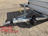 HUMBAUR HUK 152715 I 268 x 150 I 1500 KG I Rückwärtskipper mit Handpumpe mit HR Stahl-Blechaufsatz – 4-seitig pendelnd, galvanisch verzinkt