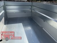 HUMBAUR HUK 152715 I 268 x 150 I 1500 KG I Rückwärtskipper mit Handpumpe mit HR Stahl-Blechaufsatz – 4-seitig pendelnd, galvanisch verzinkt