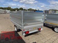 HUMBAUR HUK 152715 I 268 x 150 I 1500 KG I Rückwärtskipper mit Handpumpe mit HR Stahl-Blechaufsatz – 4-seitig pendelnd, galvanisch verzinkt