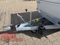 EDUARD 3116 -GD- Heckkipper, Bordwände 30cm -2700kg- H-Pumpe - Lfh: 63cm -195/50R13 mit HR Stahl-Blechaufsatz – 4-seitig pendelnd, galvanisch verzinkt