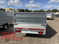 EDUARD 3116 -GD- Heckkipper, Bordwände 30cm -2700kg- H-Pumpe - Lfh: 63cm -195/50R13 mit HR Stahl-Blechaufsatz – 4-seitig pendelnd, galvanisch verzinkt