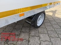EDUARD 2615 -GE- Hochlader, Bordwände 30cm -1500kg- Lfh: 63cm -195/50R13 mit HR Stahl-Blechaufsatz – 4-seitig pendelnd, galvanisch verzinkt