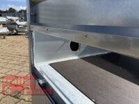 EDUARD 2615 -GE- Hochlader, Bordwände 30cm -1500kg- Lfh: 63cm -195/50R13 mit HR Stahl-Blechaufsatz – 4-seitig pendelnd, galvanisch verzinkt