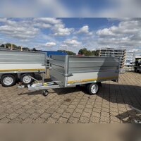EDUARD 2615 -GE- Hochlader, Bordwände 30cm -1500kg- Lfh: 63cm -195/50R13 mit HR Stahl-Blechaufsatz – 4-seitig pendelnd, galvanisch verzinkt