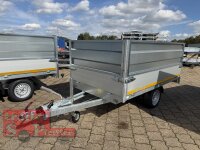 EDUARD 2615 -GE- Hochlader, Bordwände 30cm -1500kg- Lfh: 63cm -195/50R13 mit HR Stahl-Blechaufsatz – 4-seitig pendelnd, galvanisch verzinkt