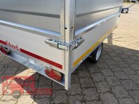 EDUARD 2615 -GE- Hochlader, Bordwände 30cm -1500kg- Lfh: 63cm -195/50R13 mit HR Stahl-Blechaufsatz – 4-seitig pendelnd, galvanisch verzinkt